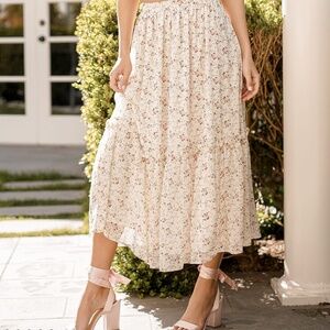 Lulu’s | Floral Midi Skirt